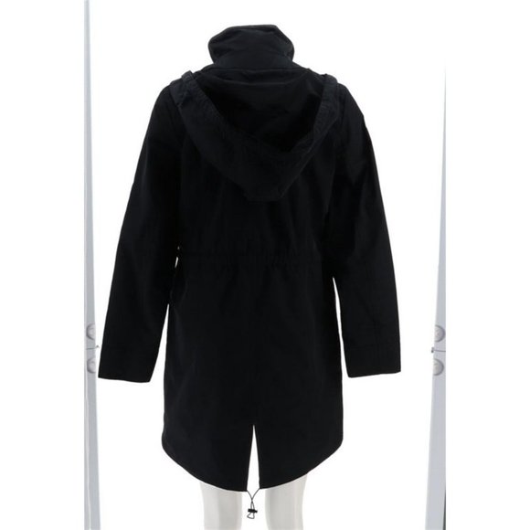 NWT CENTIGRADE ANORAK JACKET CINCHED WAIST BLACK XXS - Picture 2 of 12